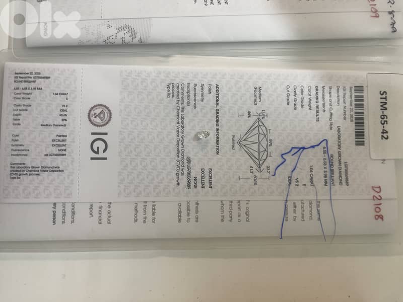diamond  cvd very clean  1ct each one with Certificates 2