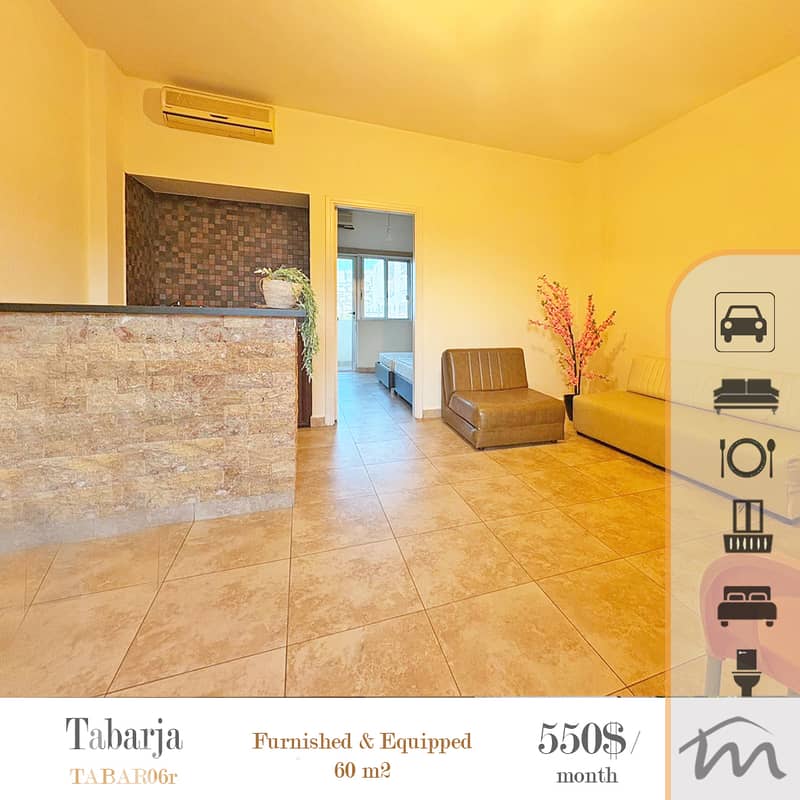 Safra-Tabarja | Escape by the Sea | Furnished 1 Bedroom Ap | Open View 0