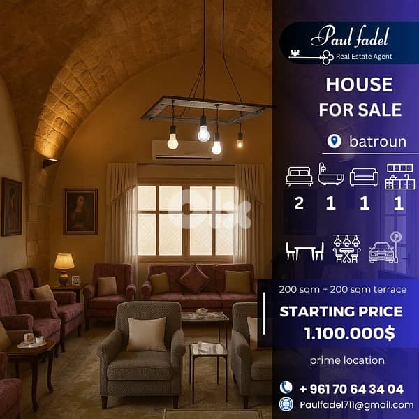 Historical Gem for Sale in the Heart of Batroun 0