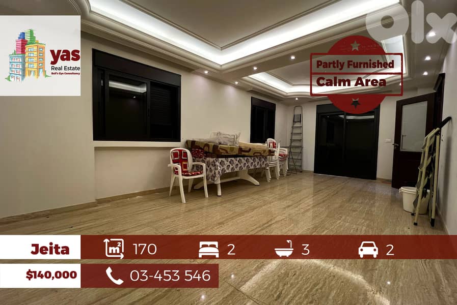 Jeita 170m2 | Partly Furnished | High End | Equipped | Calm Area | KS 0