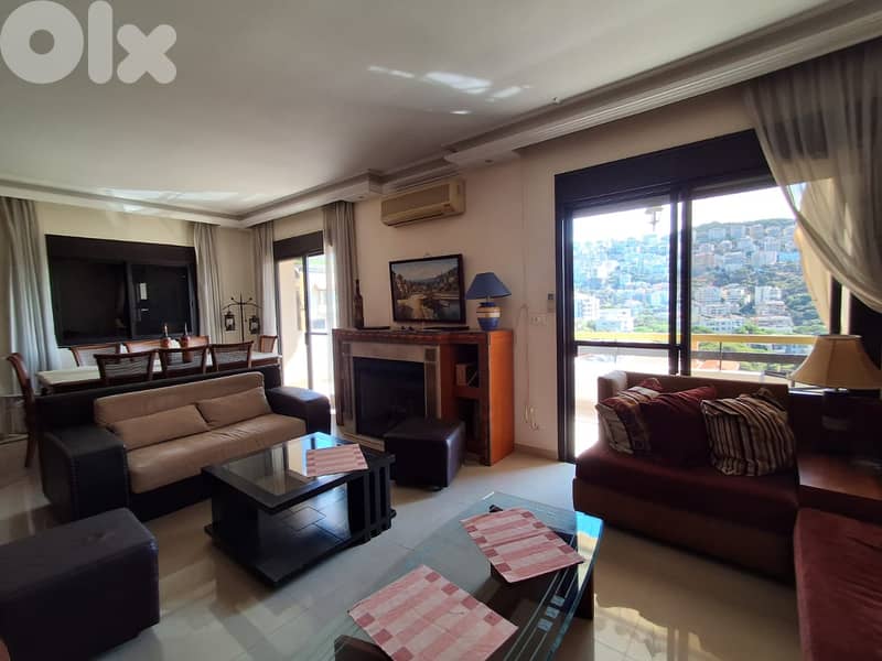 Fully furnished apartment with open view in Aoukar for rent 0