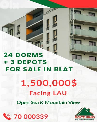Land And Building 6 Floors For Sale in Blat Facing LAU with Open View