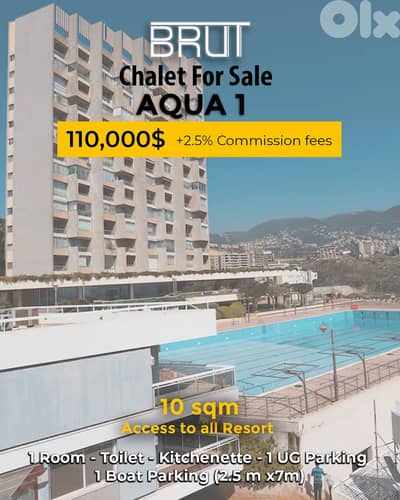 10 sqm Chalet for sale in Aqua Marina 1 with boat parking