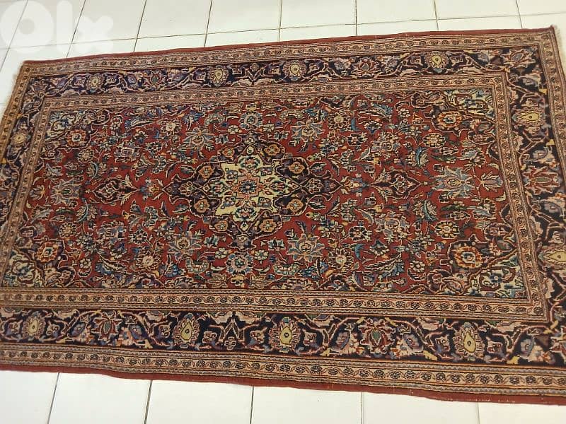 سجادة كاشان مستعمل نظيفة قياس220×135 2