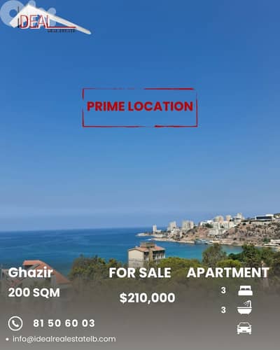 Apartment for sale in Ghazir Keserouan شقة للبيع في غزير كسروان