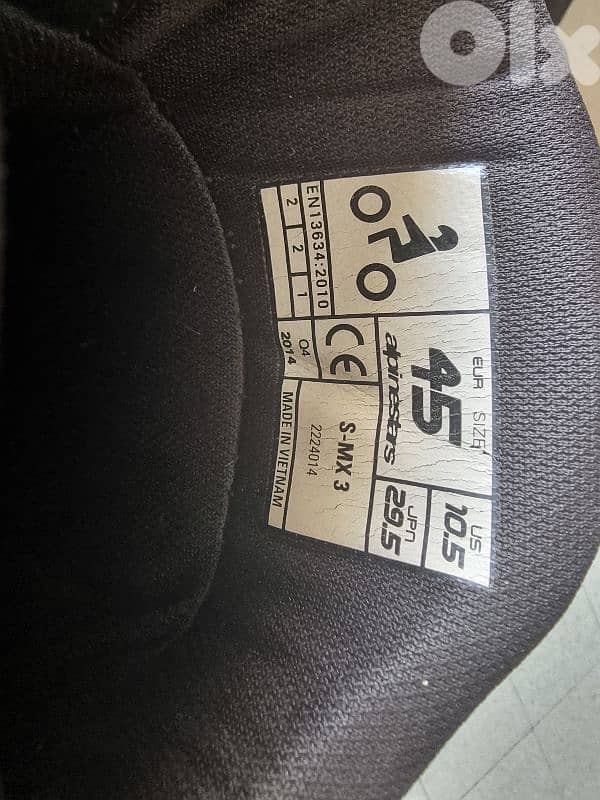 Alpinestars boots size 45 2