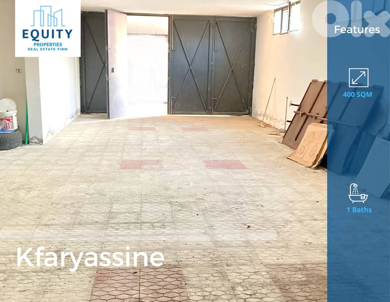 400 SQM Warehouse For Rent In Kfaryassine Prime Location #HS217672 0