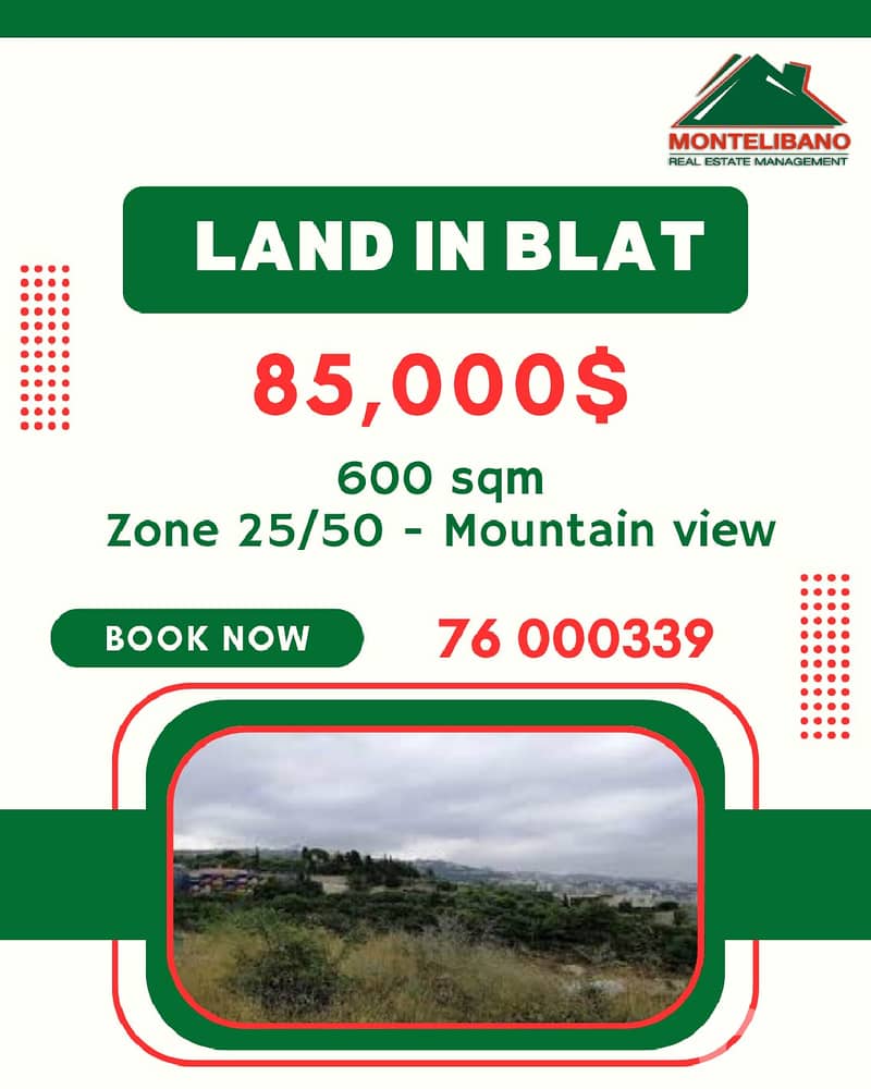 600 sqm Land For Sale in Blat with Mountain View 0