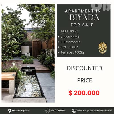 AMAZING APARTMENT FOR IN BIYADA PRIME WITH TERRACE, (BI-136)
