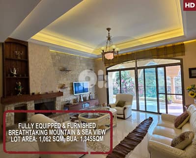 Fully Equipped -  Sea & Mountain VIEWS-  Bchamoun  REF#HD127580