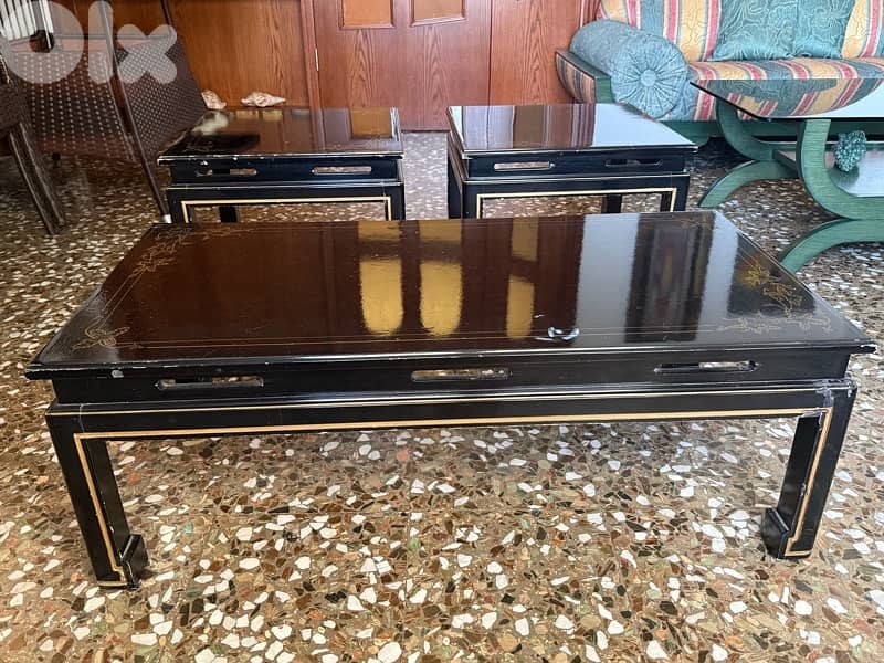 Black Wooden Tables 1