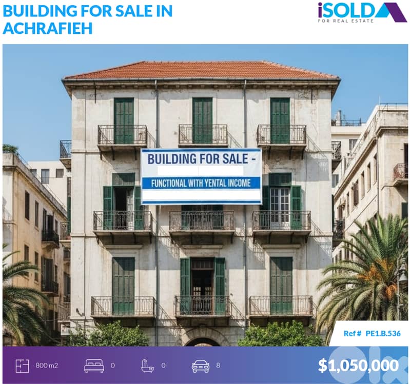 4 floors Building+parking 4sale in achrafieh- مبنى للبيع في الأشرفية 0