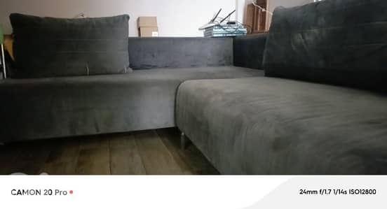 L-shaped sofa for living or sitting room almost new barely used
