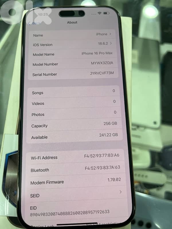 iphone 16 pro max Deset 256gb battery 100% apple warranty wala jere7 3