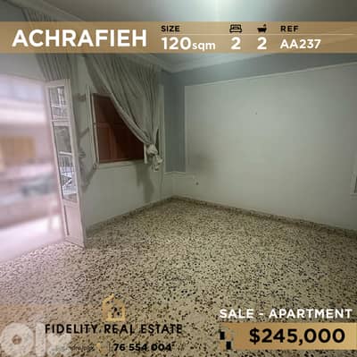 Apartment for sale in Achrafieh AA237 شقة للبيع في الأشرفية