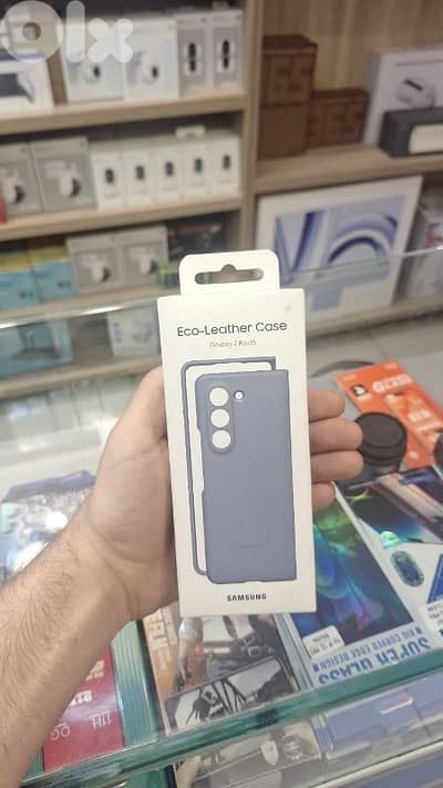 Samsung Galaxy Z fold 5 Eco-Leather Case icy blue