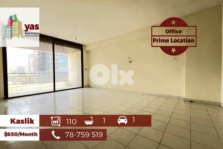 Kaslik 110m2 | Office | Rent | Active Street | Ideal investment |EH/IV