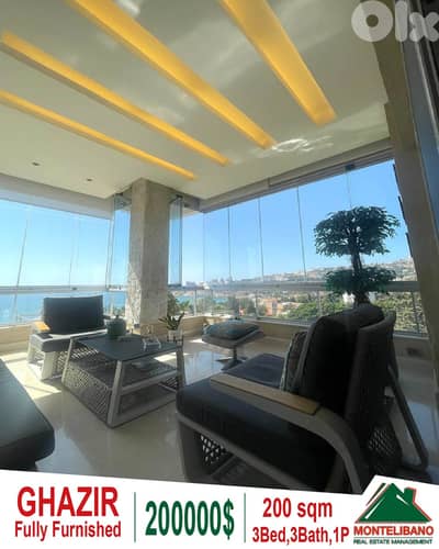 Prime Location 200 sqm Apartment For Sale in Ghazir with Open View !!!
