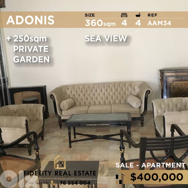 Apartment for sale AAM34 شقة للبيع في أدونيس 0