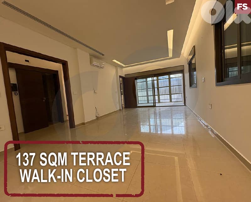 137 sqm Terrace, Walk-in closet - Zouk Mosbeh REF#FS127591 0