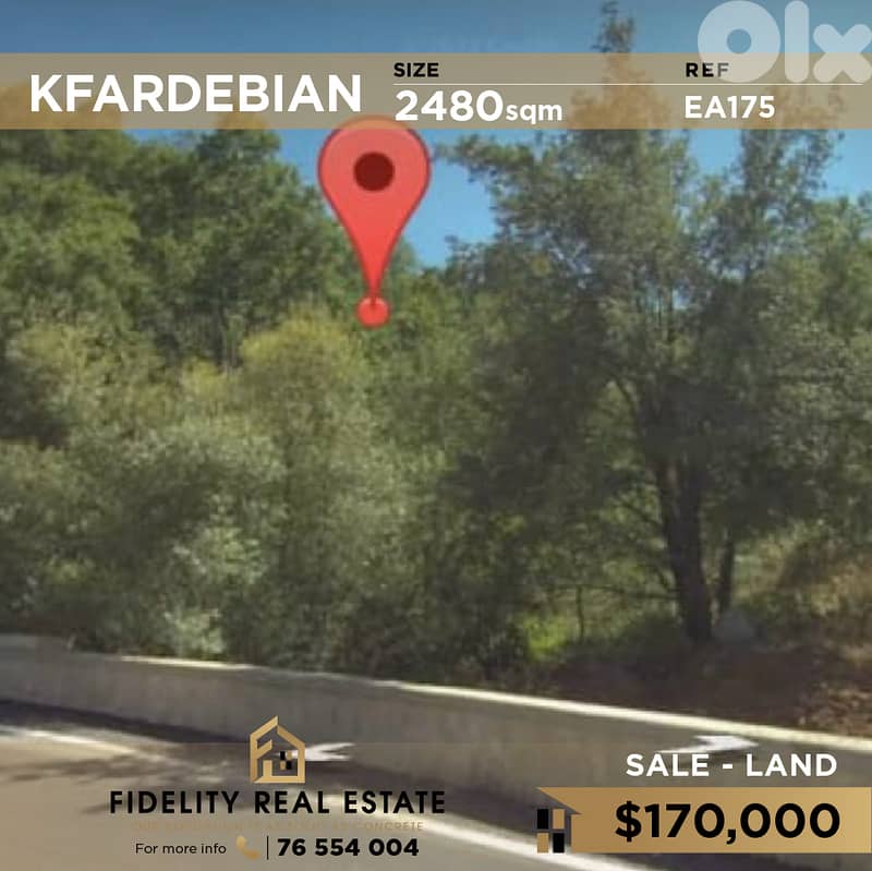 Land for sale in Kfardebian EA175 أرض للبيع في كفردبيان 0