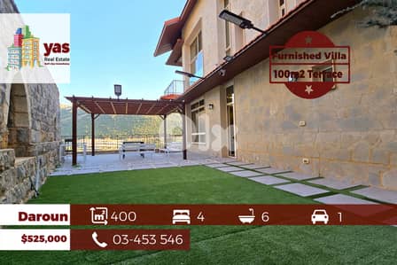 Daroun/Harissa 400m2 | 100m2 Terrace | Furnished Villa | High End | DA