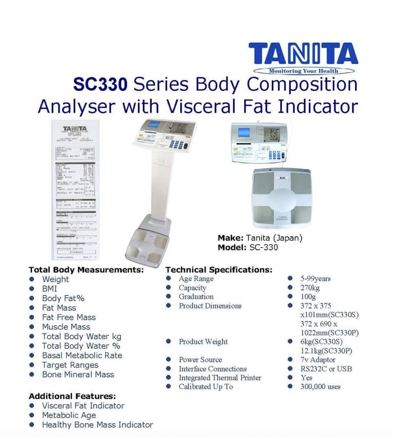 Tanita Scale and Body Composition Analyser 3