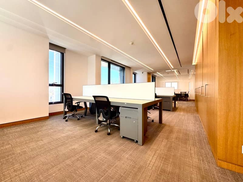 JH25-4478 Furnished Office 250m2 for rent in Achrafieh, $ 3,333 cash 0