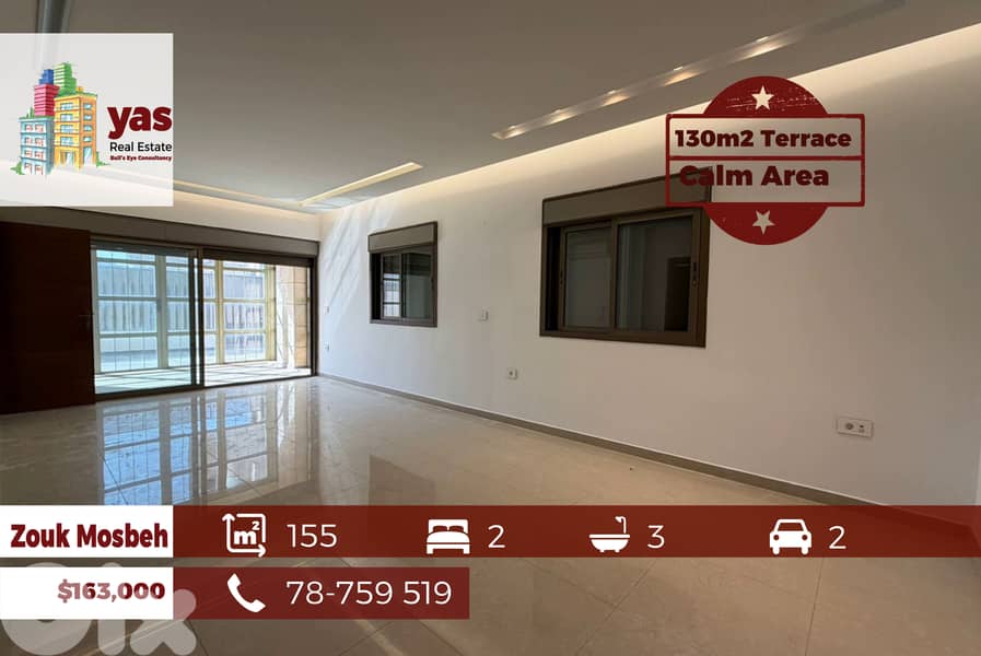 Zouk Mosbeh 155m2 | 130m2 Terrace | New | Calm Area | High End | EL 0