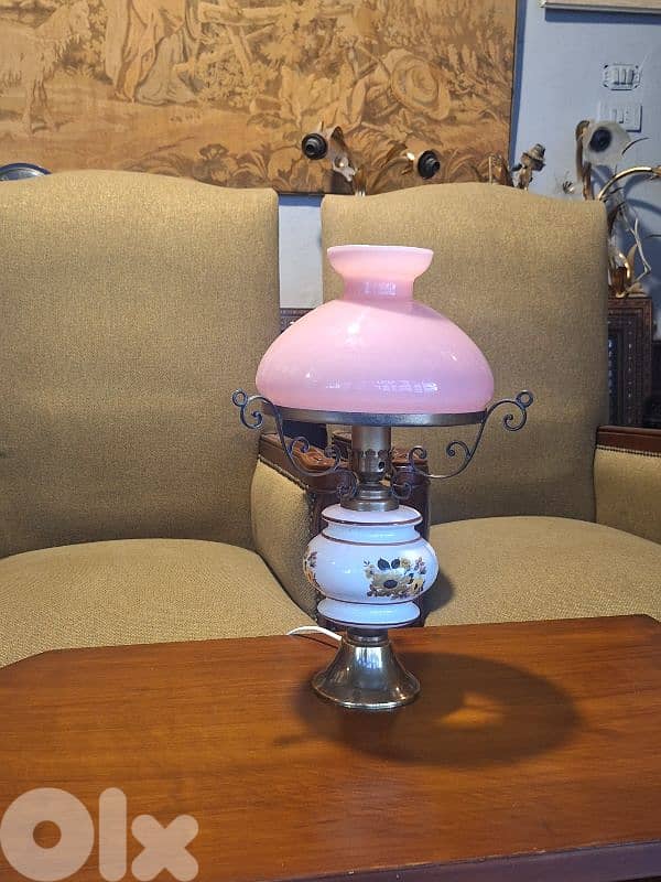 opaline and brass large lamp 3