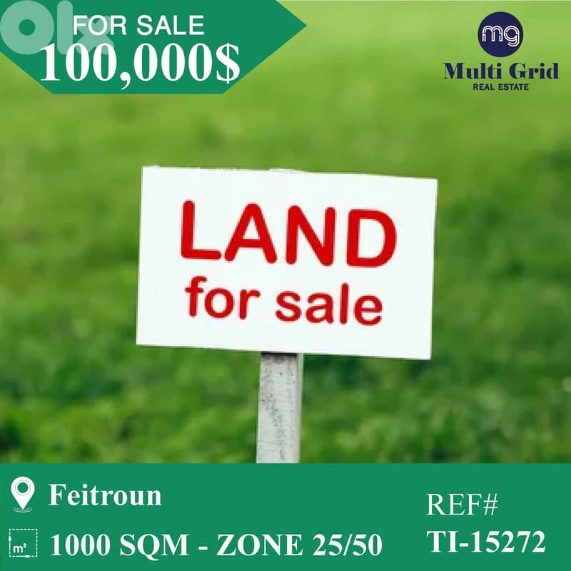 TI-15272 / Land for Sale in Faitroun, أرض للبيع في فيترون 0