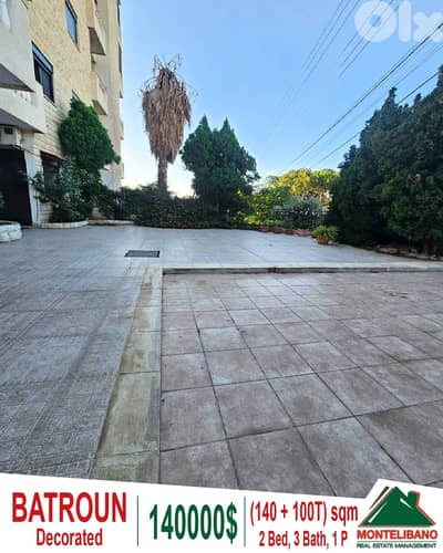 Decorated 140 sqm Apartment For Sale in Batroun with 100 sqm Terrace