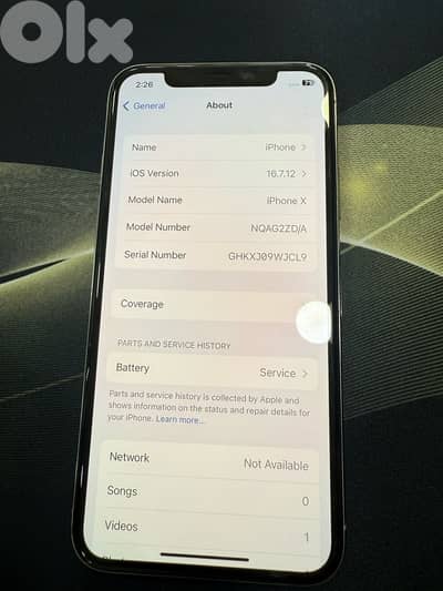 iphone X 256