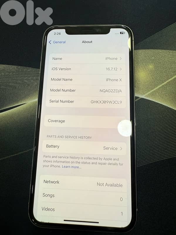iphone X 256 0