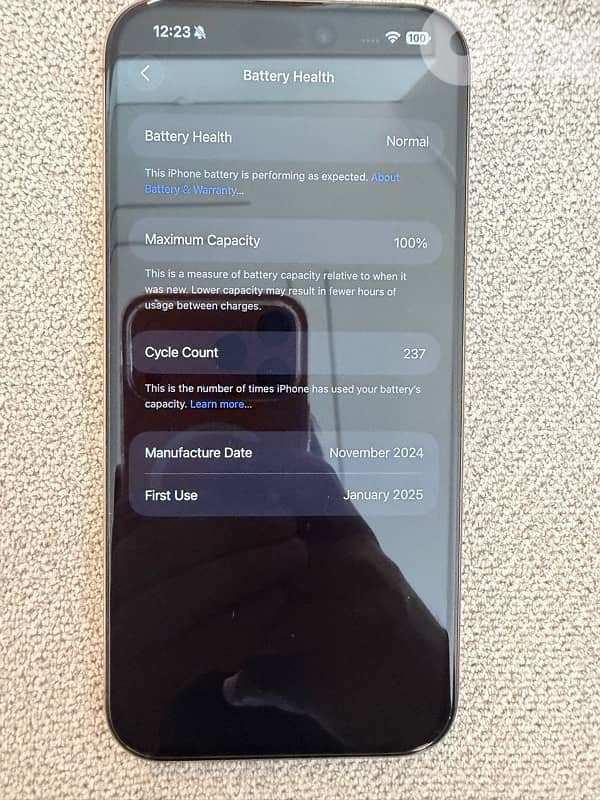 iphone 16 pro max 256gb 100% used like new 3