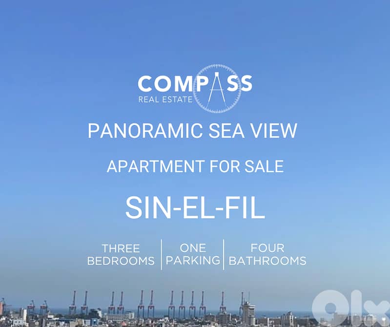 Apartment for sale in Sin El Fil, prime location, 160 square meters ov 0