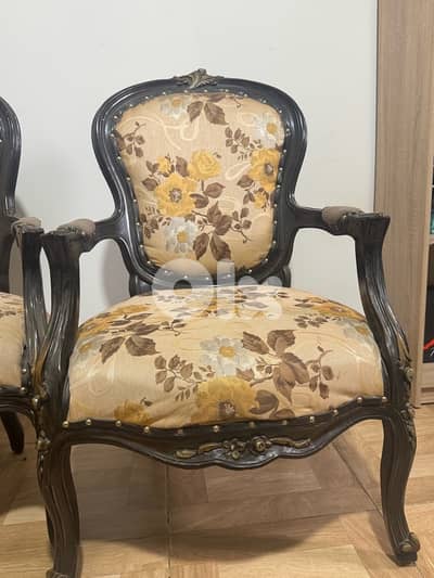 Louis XV style cabriolet armchair