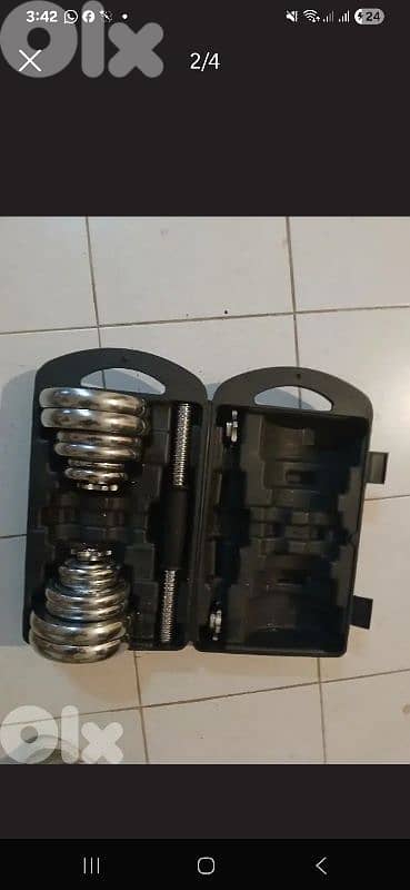dumbles 20kg adjustable iron 4