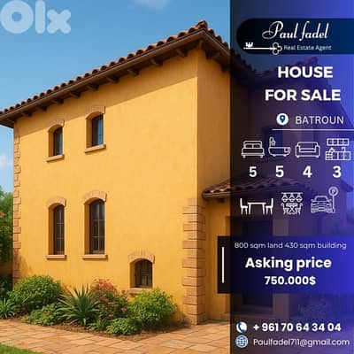 Elegant Mediterranean-style villa for sale in Batroun