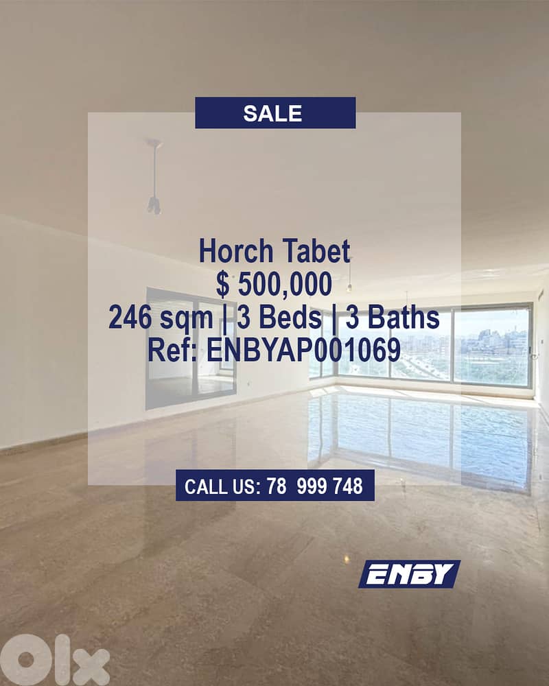 Apartment for Sale in Horsh Tabet | Hot Deal Prime Location| Brand New 0