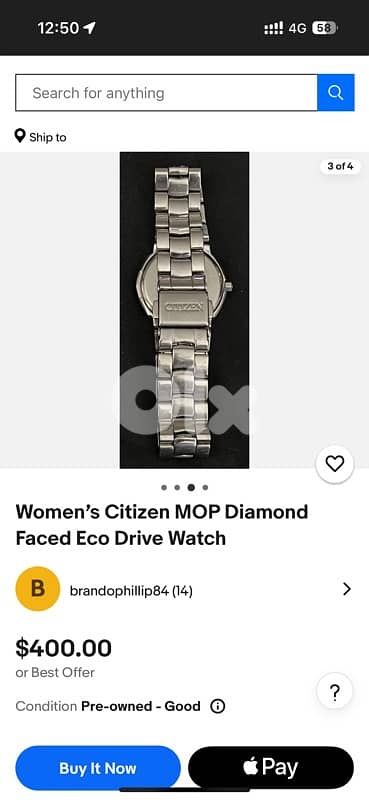 very clean citizen ecodrive diamond real 120$ 1
