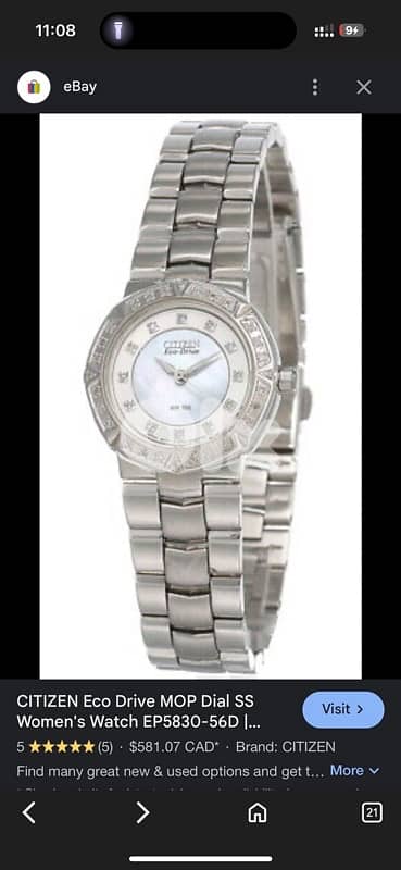 very clean citizen ecodrive diamond real 120$ 5