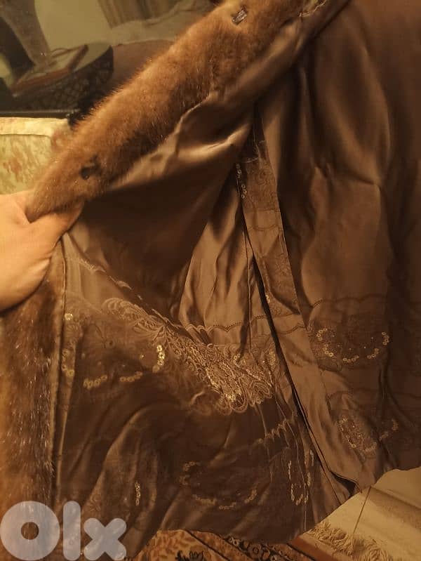 Mink golden brown coat 2