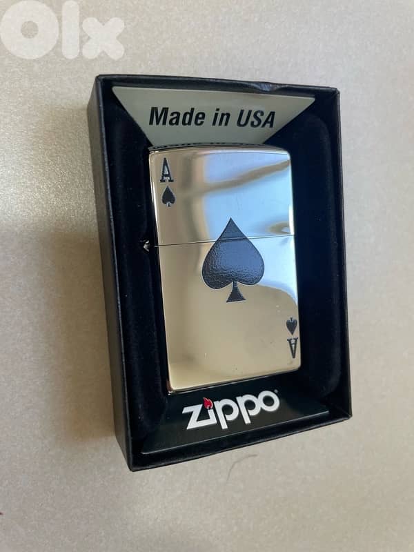 Lighter windproof Zippo Brand made in USA Ace of Spades 0