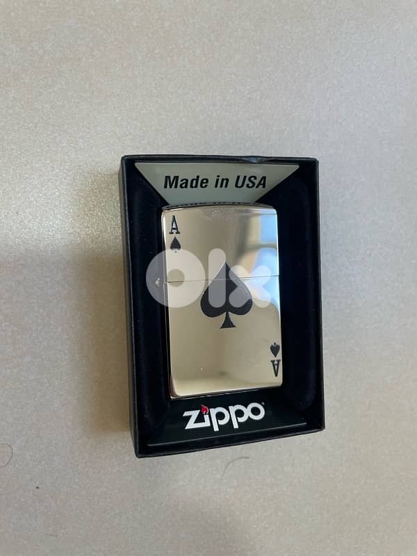 Lighter windproof Zippo Brand made in USA Ace of Spades 1