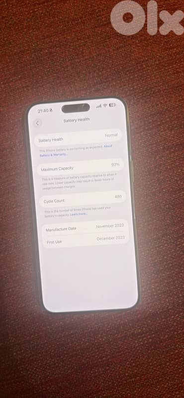 iPhone 15promax 256 titanium 0