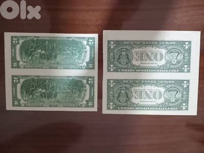 uncut sheet of 2 two dollar bill