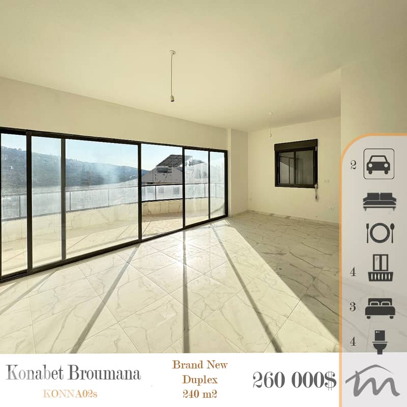 Konnabet Broumana | Signature | Brand New 240m² Duplex | 4 Balconies 0