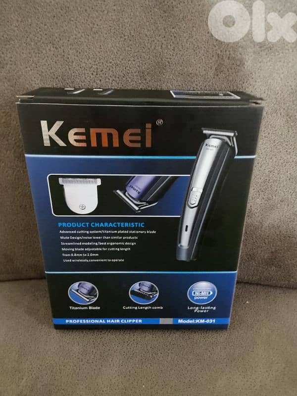 مكنة حلاقة رجالي للبيع ماركة KEMEI بعدا جديد السعر 15$ منهي 5