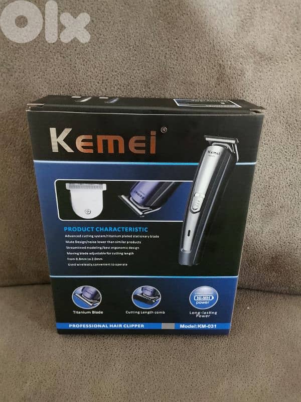 مكنة حلاقة رجالي للبيع ماركة KEMEI بعدا جديد السعر 15$ منهي 6